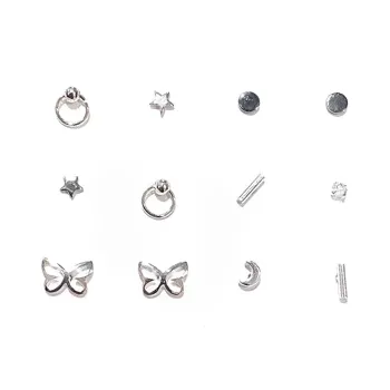 May10th S925 Silver Stud Stud Earrings Women's