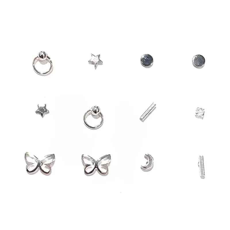 May10th S925 Silver Stud Stud Earrings Women's-0