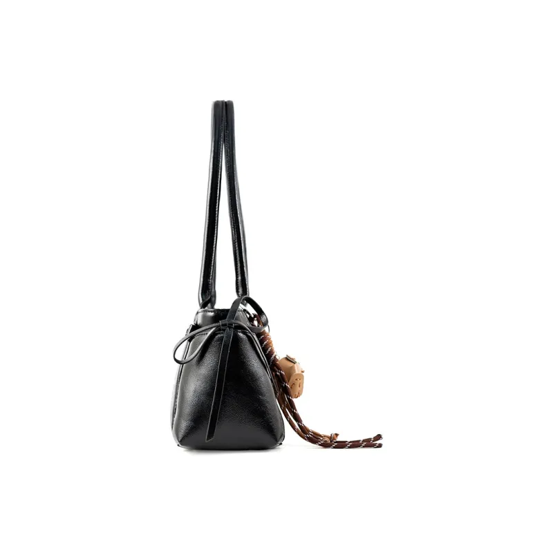 Vigno Synthetic Leather Shoulder Bag Regular Women's Red/Brown/Black/Ecru-8