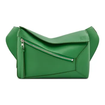 LOEWE Puzzle Calfskin Fanny Pack Small Size Men's Tropical Green