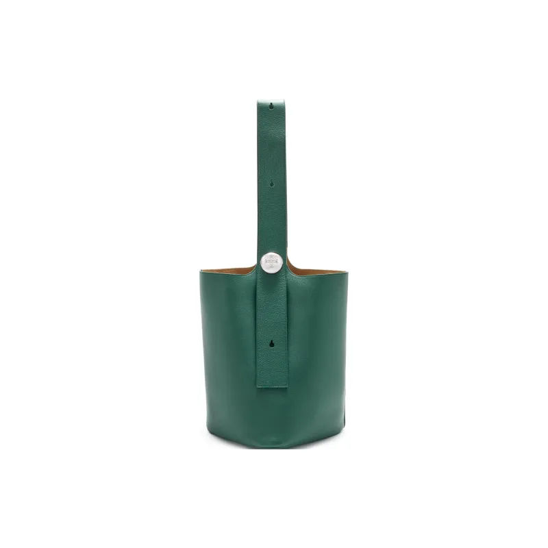 LOEWE Pebble Bucket Grain Calfskin Bucket Bag, Handbag, Shoulder Bag Tubas Men's Green-0
