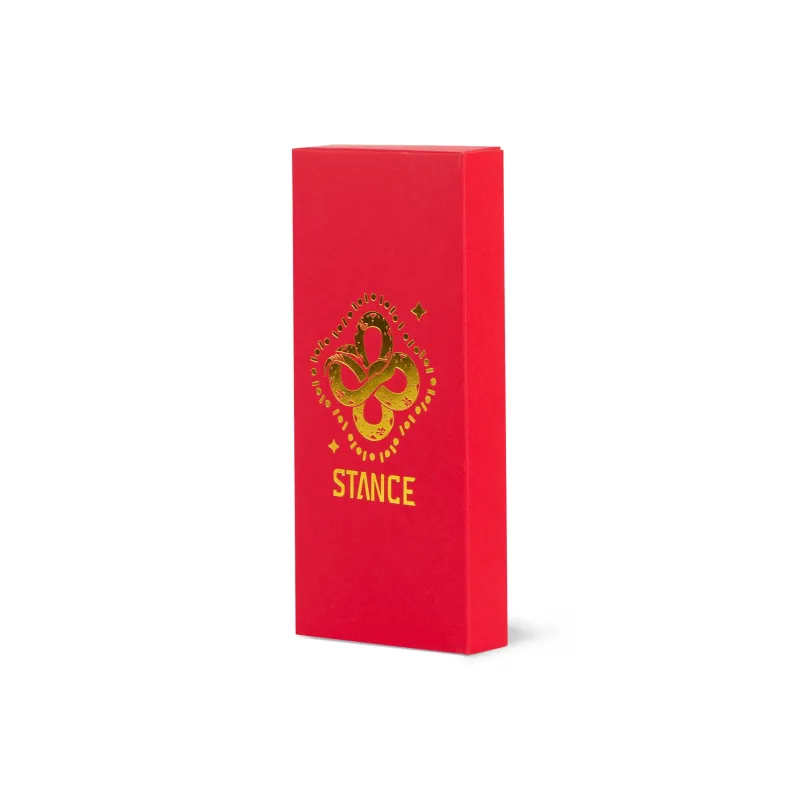 Stance Kids' Crew Socks Unisex 1 Pack Red-6