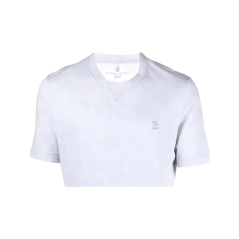 Brunello Cucinelli T Shirts Men Light Gray-4