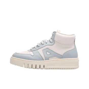 Art BELLEVILLE High-Top Skateboard Shoes Women's White Blue