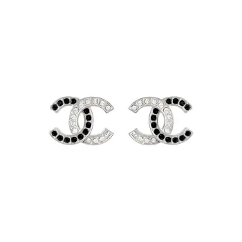 CHANEL Metal Earrings Women's Silver