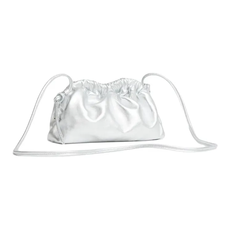 MANSUR GAVRIEL Lambskin Cloud Bag Clutch Shoulder Bag Mini Women's Silver-1