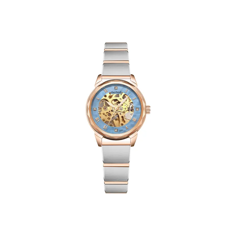 DAYBIRD Mechanical Movement Stainless Steel Watchband Watch Women's Watch Blue Dial-8