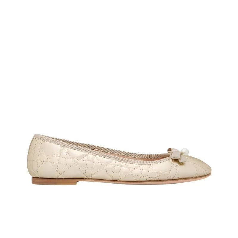 DIOR Ballet Casual Single Shoes Women's Gold-1