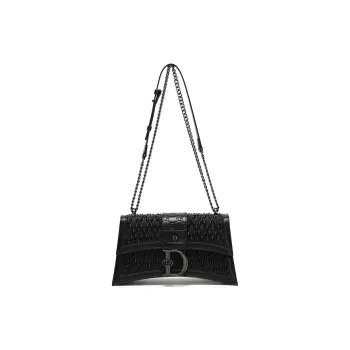 SEPTWOLVES PU Hourglass Bag, Crossbody Bag, Shoulder Bag Regular Women's Black