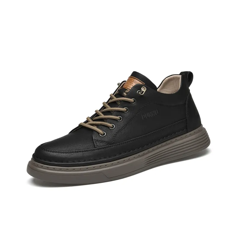 Dunnu Wear-Resistant Height Increasing Slip-Resistant Low-Top Skateboard Shoes Men's-0