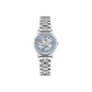 Silver Steel Band Blue Dial
