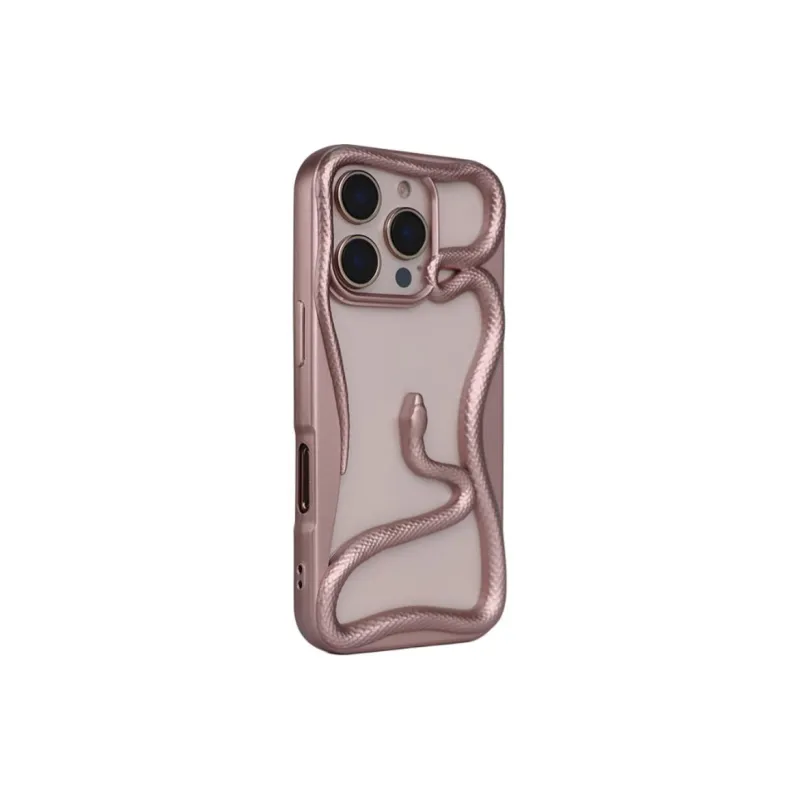 TXBX TPU Material Trendy And Cool Cut Out Matte Snake Phone Case Compatibility With Apple 16/15/14/13/12 Collection-7
