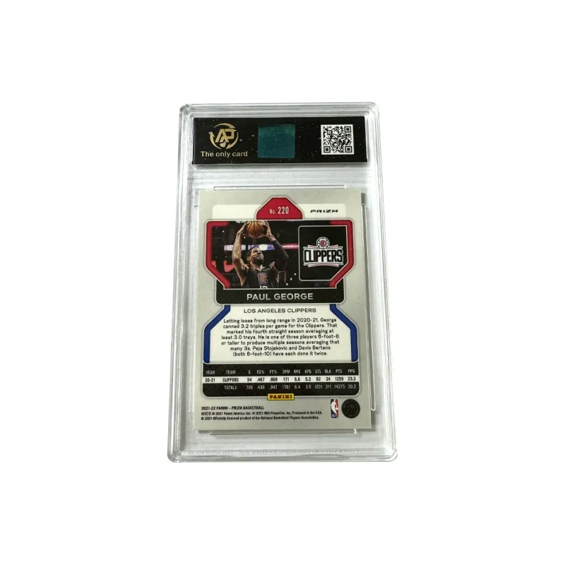 PANINI Paul George, Clippers Prizm Silver Bubbles, Refractor, Star Card 9/10 Graded Cards 1 Pc-1