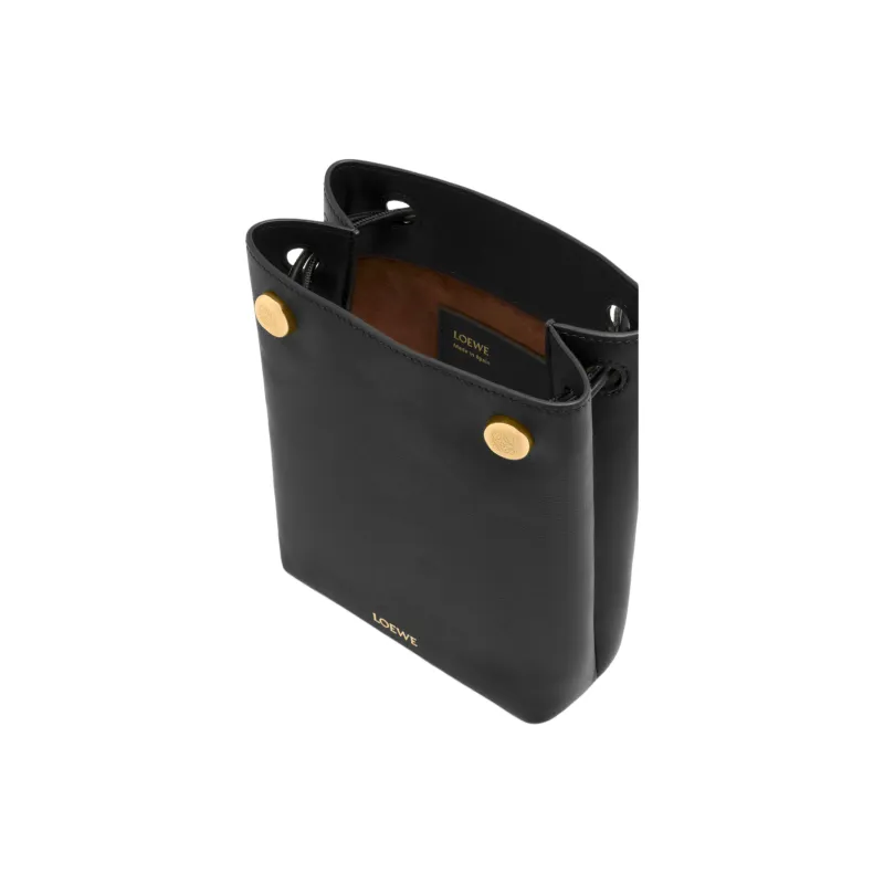 LOEWE Smooth Calf Leather Crossbody Bag, Shoulder Bag Women's Black-5