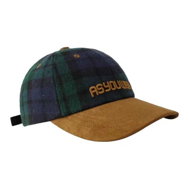 FREE RABBITⅡ Korean Style Trendy Letter Embroidery Patchwork Color Blocking Baseball Caps Unisex-5