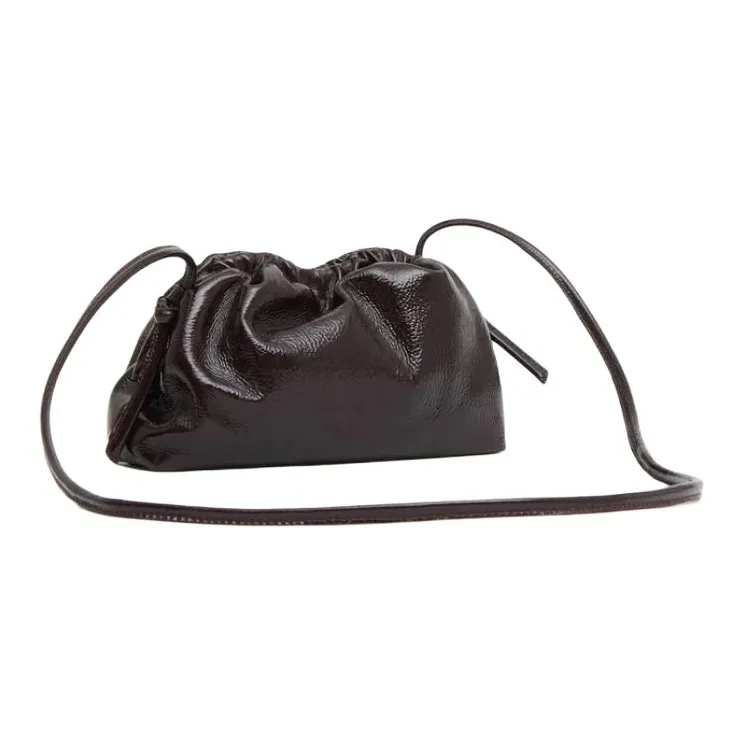 MANSUR GAVRIEL Lambskin Cloud Bag Clutch Shoulder Bag Mini Women's Eggplant Purple-1
