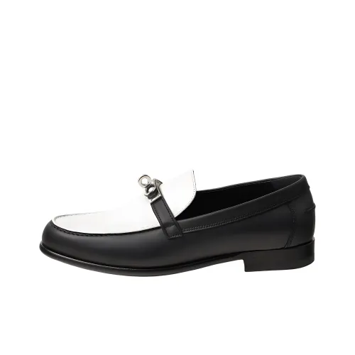 HERMES Destin Loafers Women's Black White