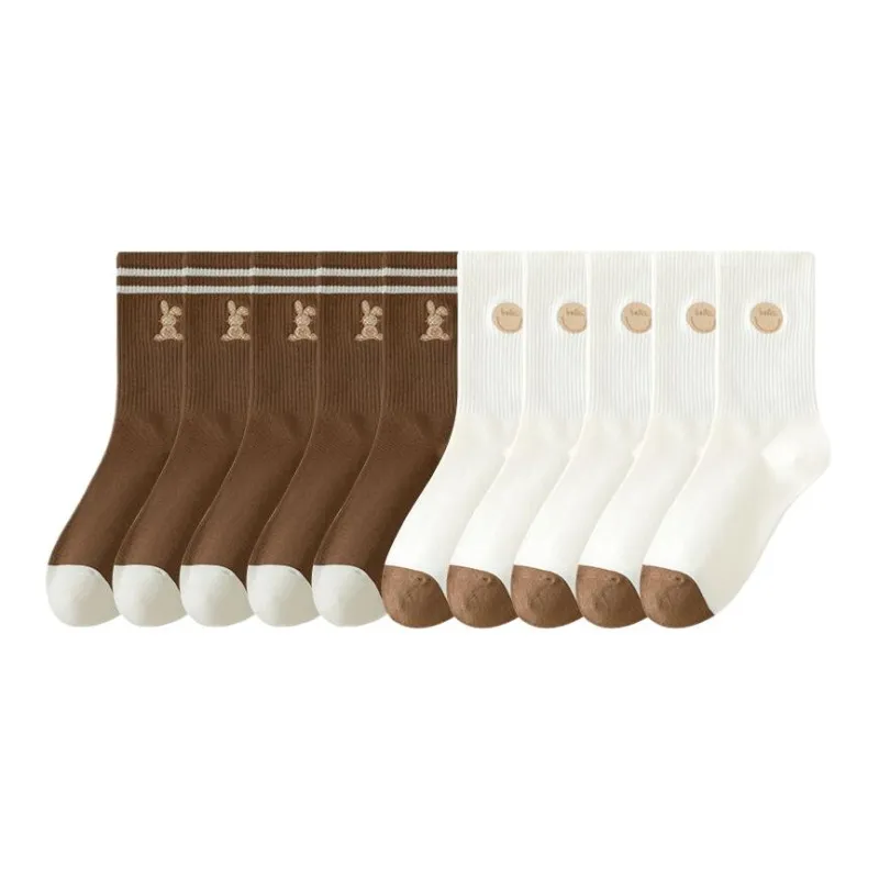 Lan Miao Mid Calf Socks Women's 10 Pack-4