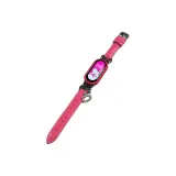 Small Round Pendant Glossy Leather Strap-Rose Red[Silicone Protective Cover]