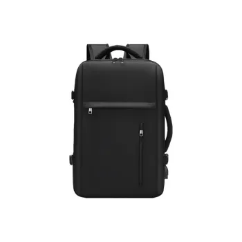 MingLu Oxford Laptop Backpack Regular Unisex Black