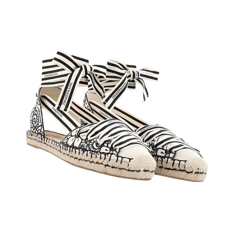 Zimmermann Espadrilles Women's Black White-3
