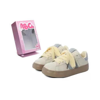 ABCIO Coverage Slip Resistant Water Resistant Low Top Skateboard Shoes Women's Cream Cake Box