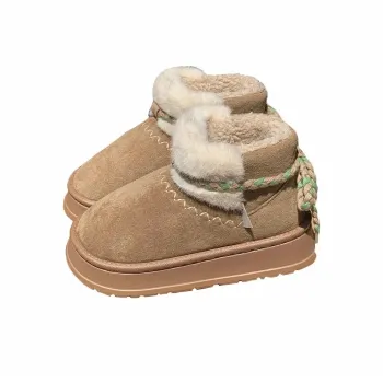 OAOQ Warm Wear Resistant Cushioning Slip Resistant Short Snow Boots Women's