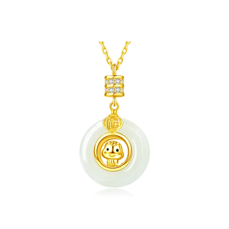 MOLADY Hetian Jade Necklaces Green Jade Women's-0