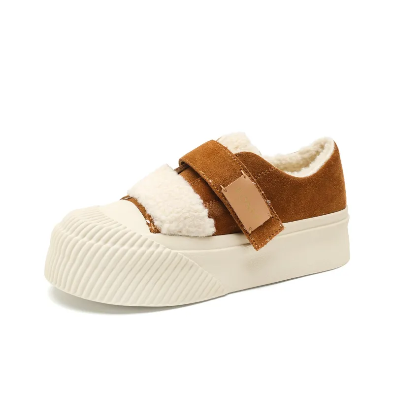 FOXER Slip Resistant, Abrasion Resistant, Height Adjustable, Thermal Low Top Casual Shoes Women's Chestnut-0