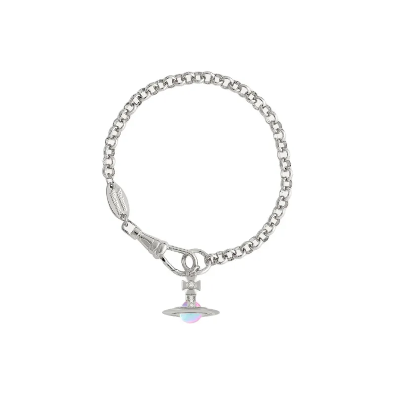 Vivienne Westwood Brass Aurora Ball Pendant Bracelet Women's Silver/Aurora-0