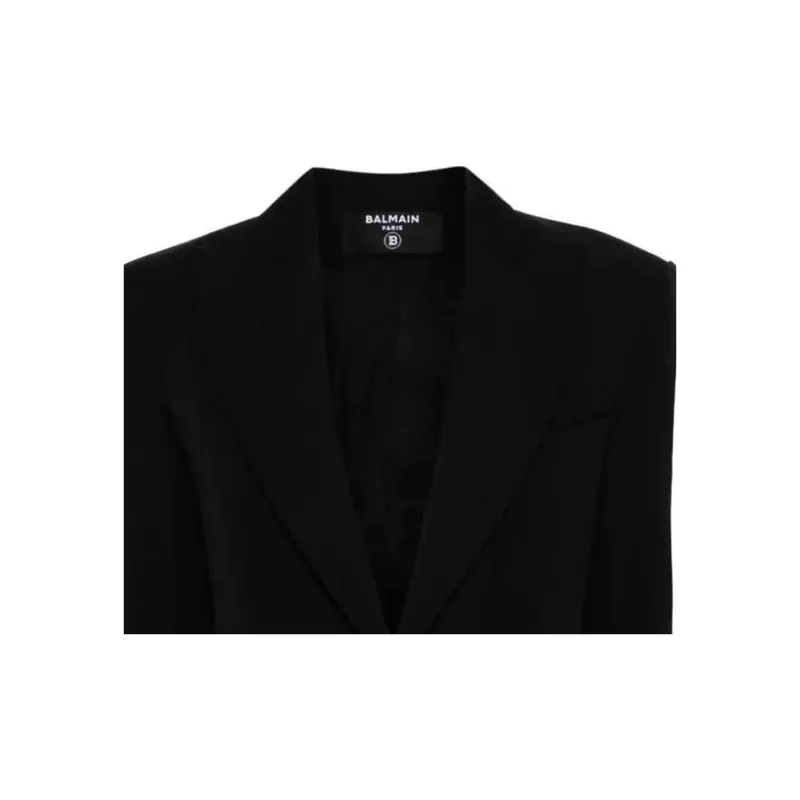 BALMAIN Single breasted Virgin Wool Blazer-4