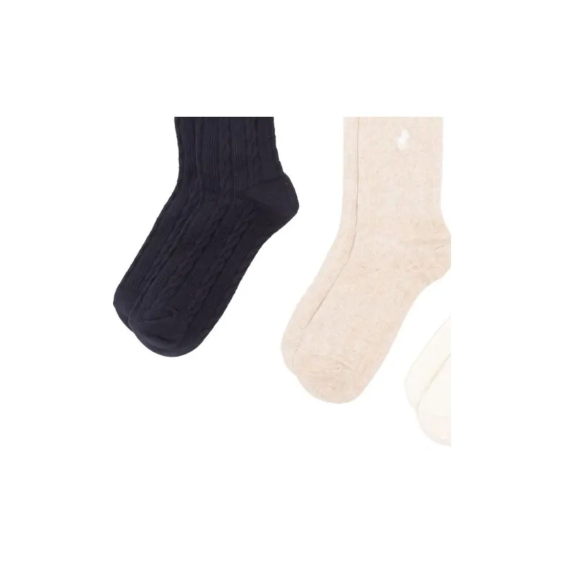Polo Ralph Lauren SS24 Mid-Calf Socks Women's 3 Pack-2