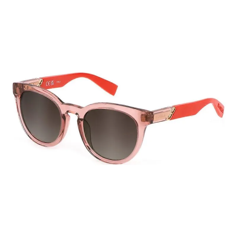 Furla Plastic Oval Sunglasses Women's Pink-0