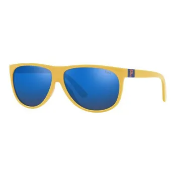 Ralph Lauren Acetate Irregular Shape Sunglasses Men's Yellow
