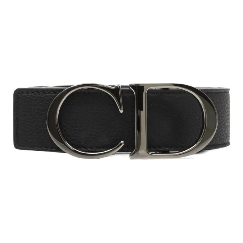 DIOR Leather Belts Unisex Black -3