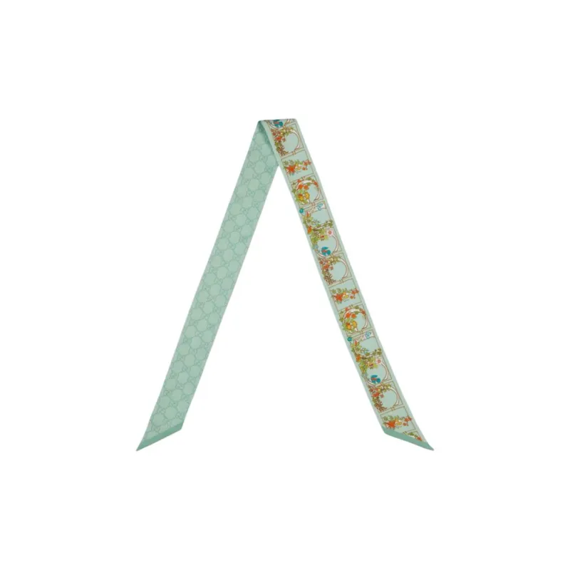 GUCCI Silk Scarves Women's Green-1