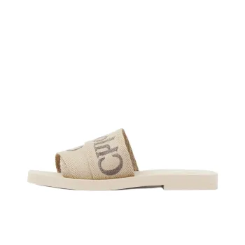 Chloe Woody Slide Slippers Women's Beige