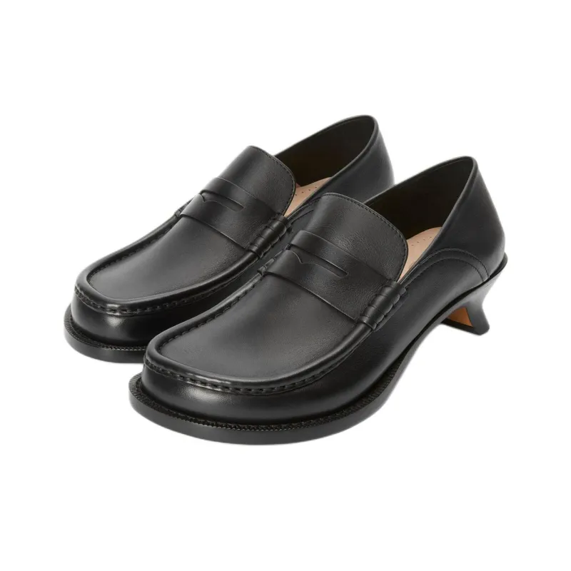 LOEWE Campo Loafers 4cm Women's Black-2