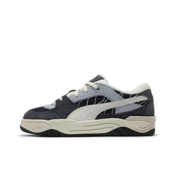 PUMA Lightweight And Breathable Low Top Skateboard Shoes Unisex Black Gray