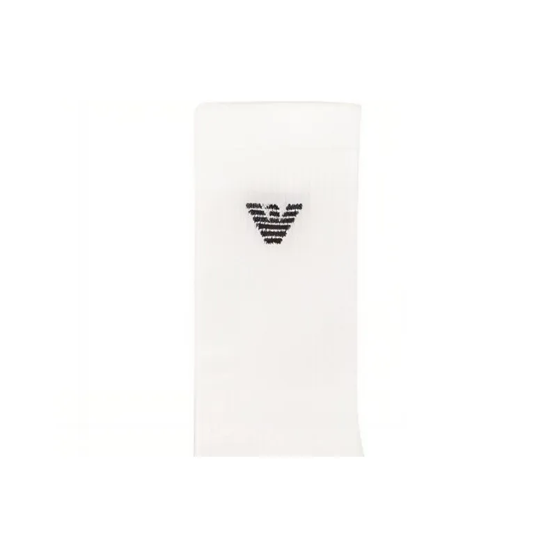 EMPORIO ARMANI SS23 Knee High Socks Men's 1 Pack White-1