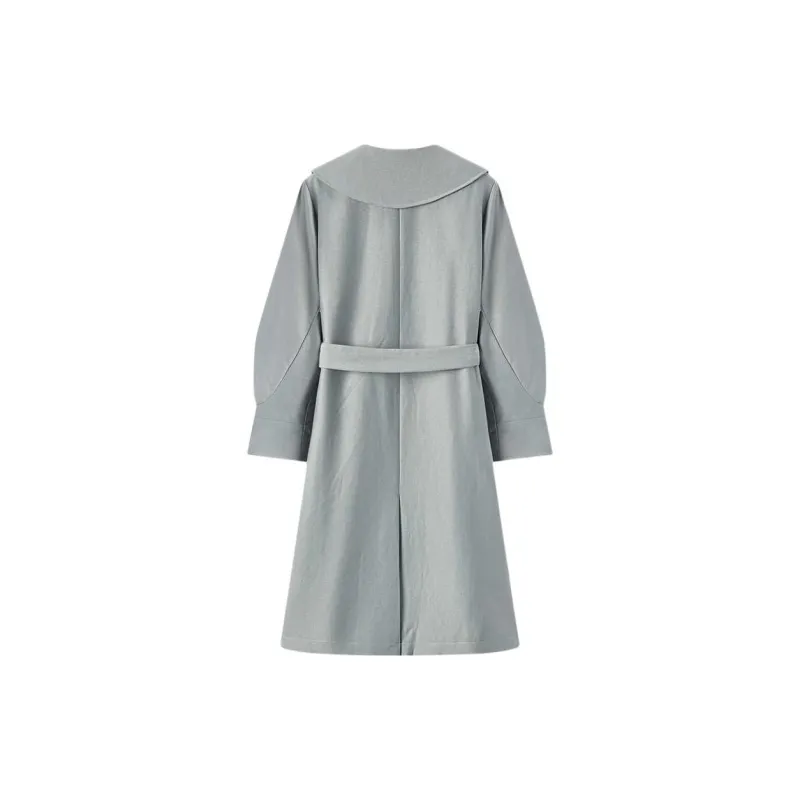 EICHITOO Trench Coat Women's Light Blue-1