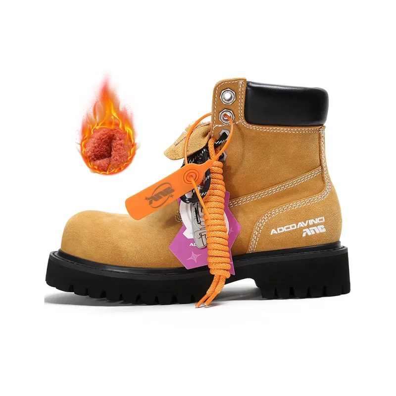 ADCDAVINCI Stardust Short Martin Boot 5cm Unisex Yellow-6