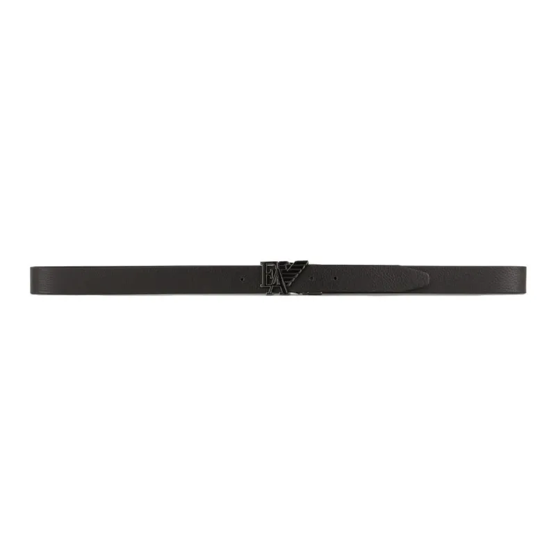 EMPORIO ARMANI Cow Leather Belts Men's Black Width 3cm-1