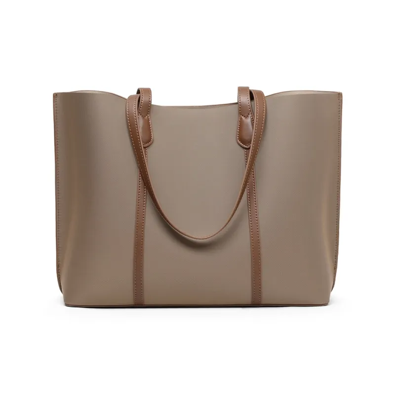 PT'SON Fabric Portable Underarm Shoulder Bag, Tote Bag, Shopping Bag Tubas Women's Dark Khaki-6