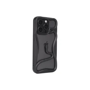 TXBX TPU Material Trendy And Cool Cut Out Matte Snake Phone Case Compatibility With Apple 16/15/14/13/12 Collection