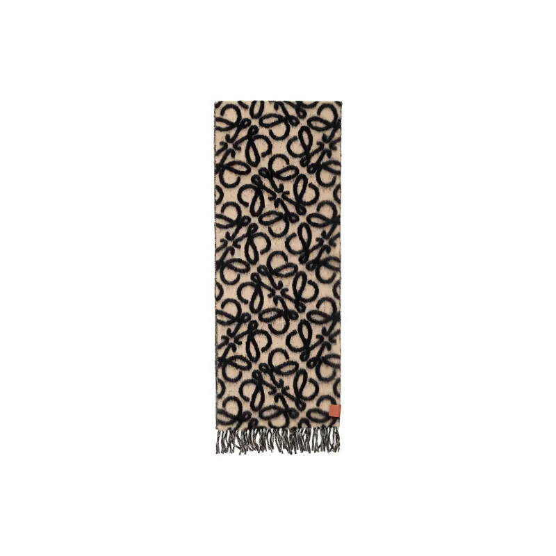 LOEWE Knit Scarves Women's Brown-1