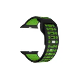 Single Pin Two-Tone Multi-Hole Strap, Black+Apple Green
