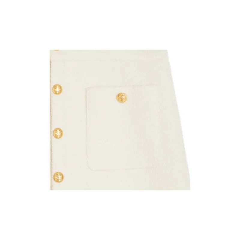 CELINE Casual Short Skirts Women's Pink Chalk White-3