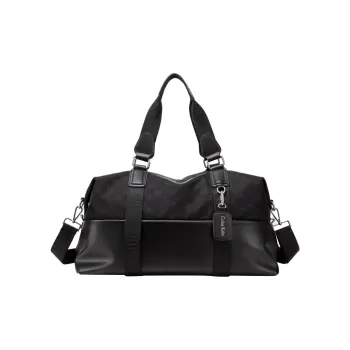 COLINS KEIRS Oxford Microfiber One Shoulder Large Bag Large Size Carry on Bag Luggage Bag Unisex Cool Black