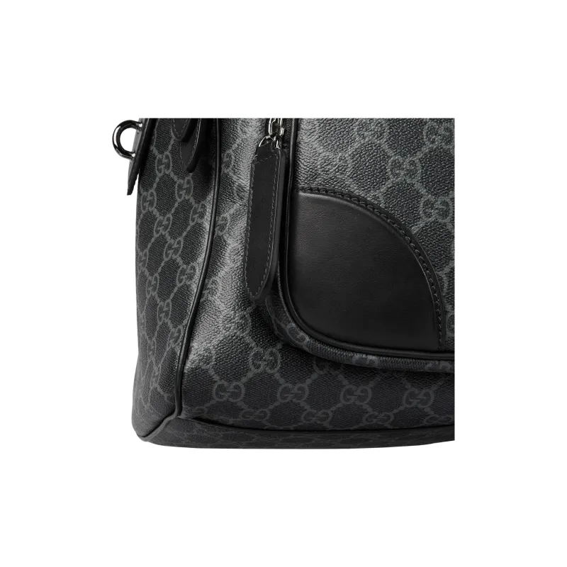 GUCCI GG Emblem Fabric Backpack Medium Size Men's Black-5